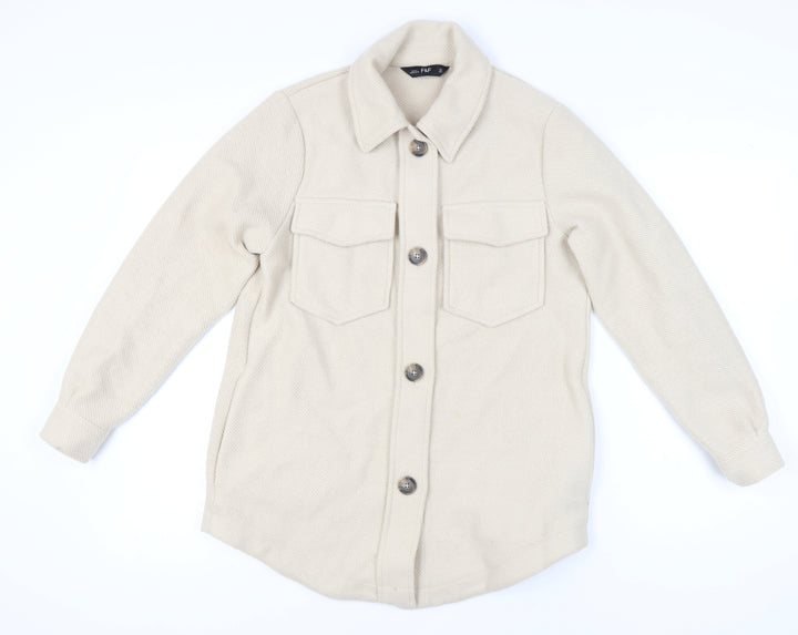 F&F Women's Beige Mid-Length Jacket, Size S, Casual