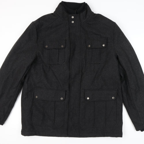 Lincoln Men's Black XL Check Jacket