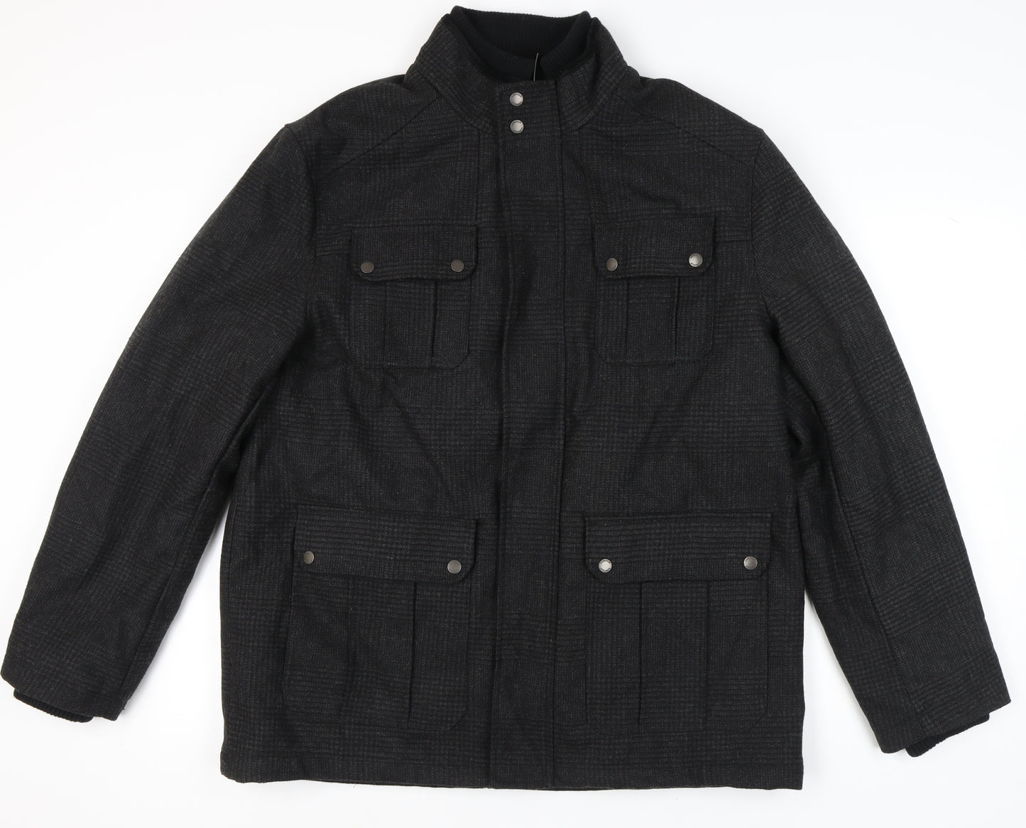 Lincoln Men's Black XL Check Jacket