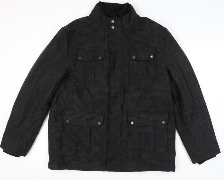 Lincoln Men's Black XL Check Jacket