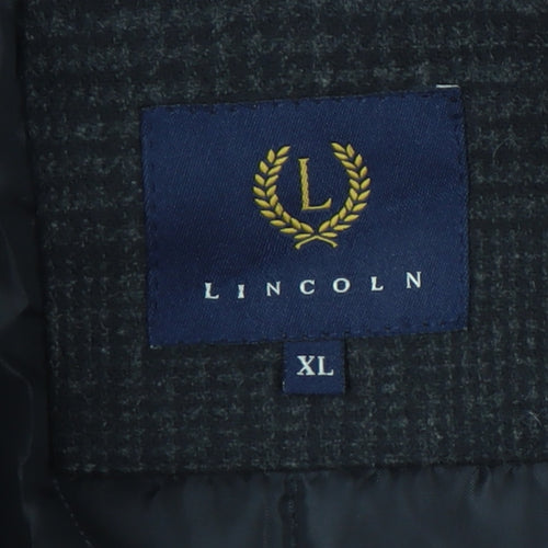 Lincoln Men's Black XL Check Jacket
