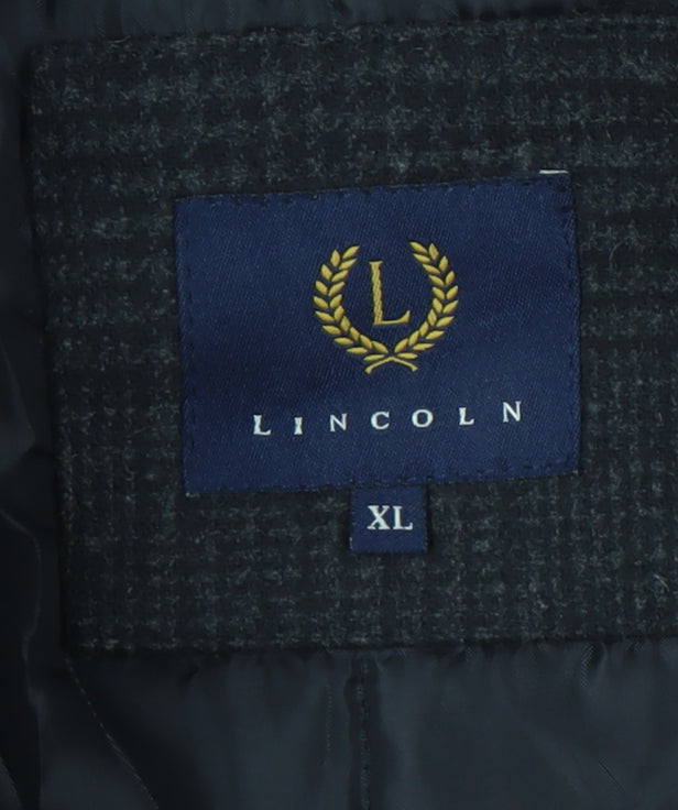Lincoln Men's Black XL Check Jacket
