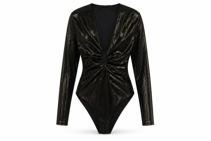 Miss Selfridge Women’s Black Velvet Bodysuit UK 6
