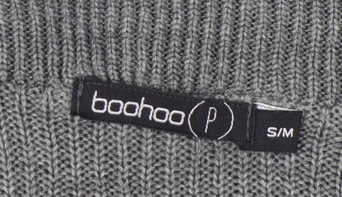 Boohoo Women's Grey Cowl Neck Pullover Jumper S/M