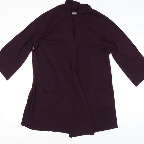 Marks and Spencer Women's Purple Open Front Cardigan Size 18