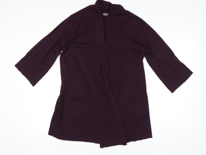 Marks and Spencer Women's Purple Open Front Cardigan Size 18