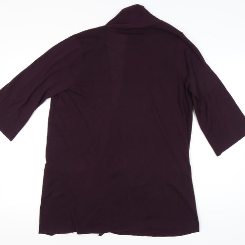 Marks and Spencer Women's Purple Open Front Cardigan Size 18