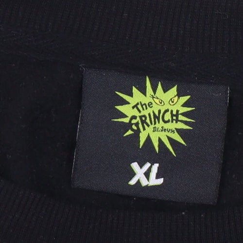 The Grinch Men's XL Black Pullover Sweatshirt