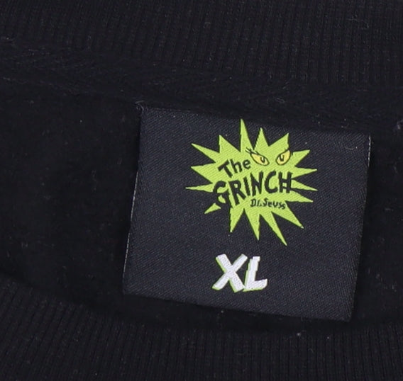 The Grinch Men's XL Black Pullover Sweatshirt
