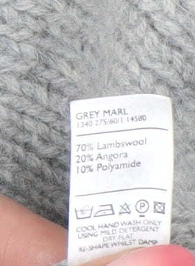 Berketex Women's Grey Open Front Cardigan - Wool Blend Size 18-20