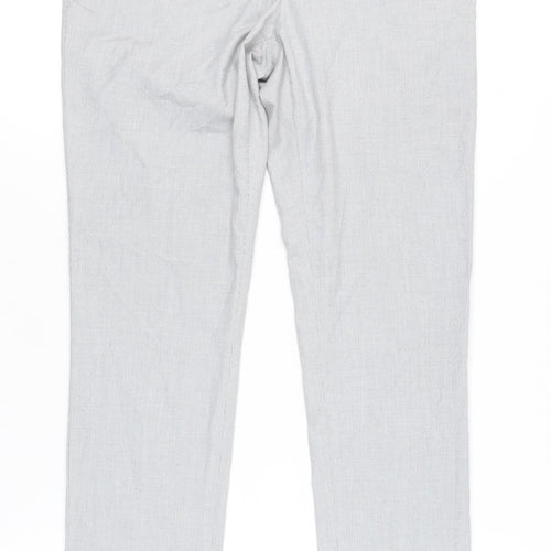 H&M Women's Grey Straight Trousers Size 8