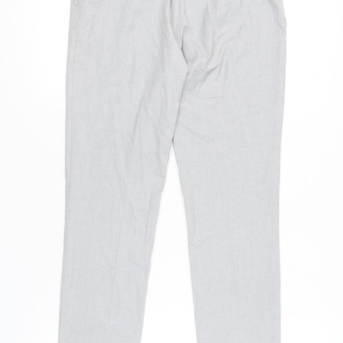 H&M Women's Grey Straight Trousers Size 8