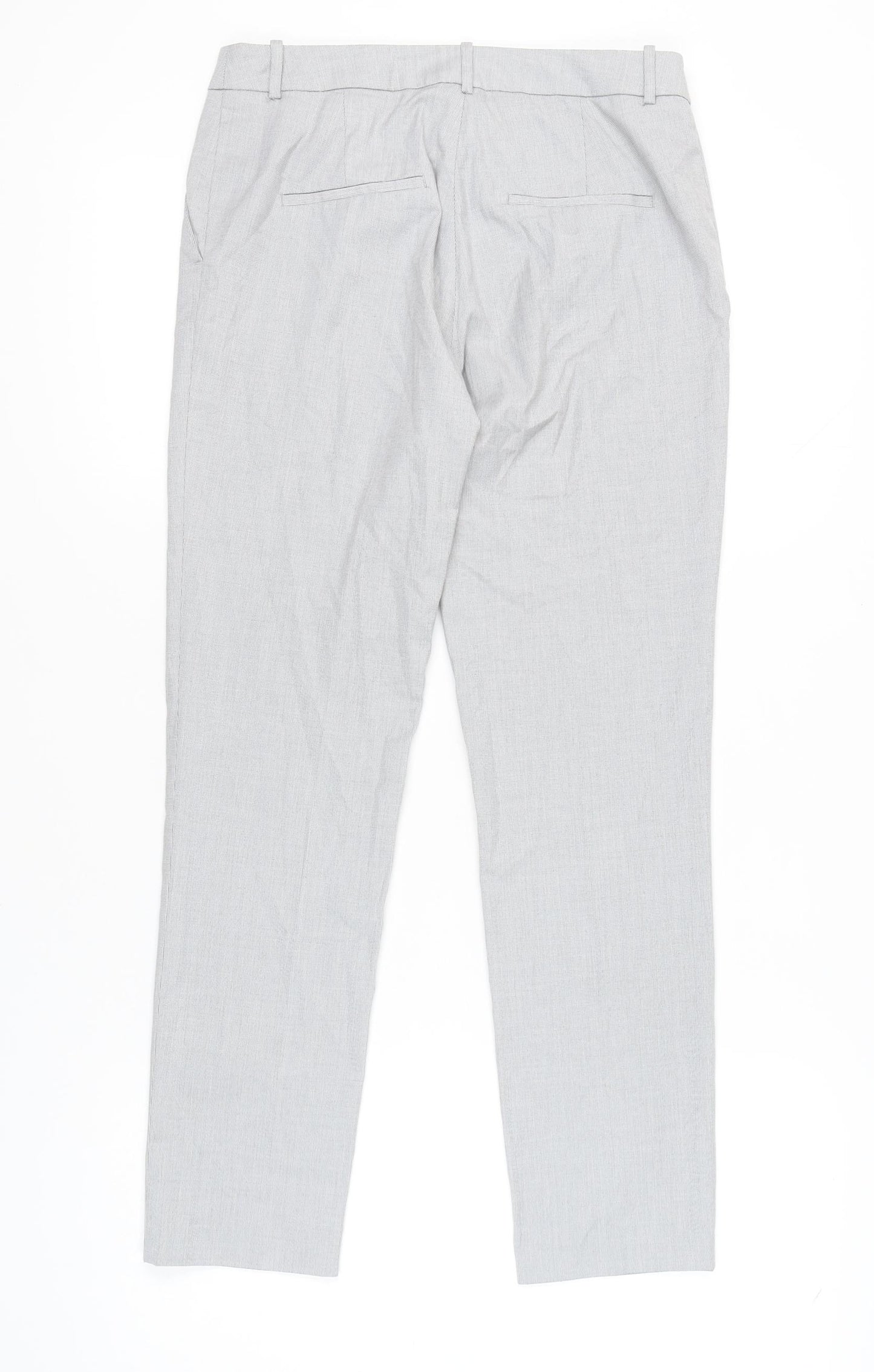 H&M Women's Grey Straight Trousers Size 8