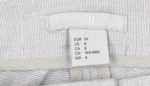 H&M Women's Grey Straight Trousers Size 8