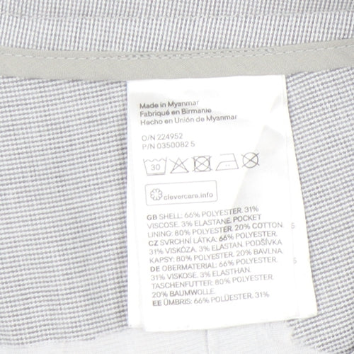 H&M Women's Grey Straight Trousers Size 8