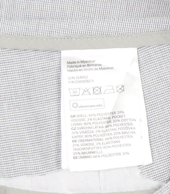 H&M Women's Grey Straight Trousers Size 8