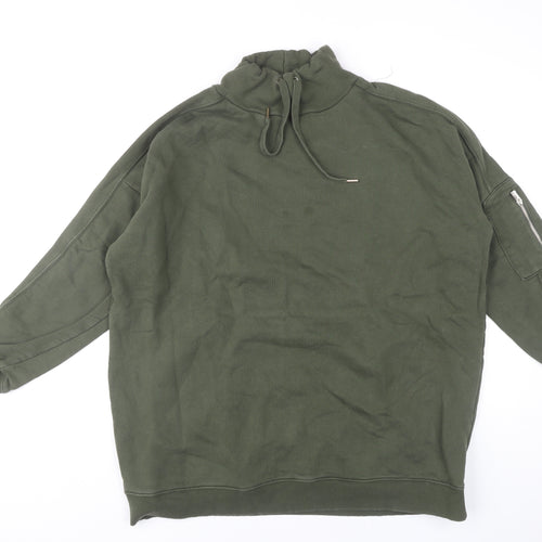 Next Unisex Adults Green XL Sweatshirt with Drawstring