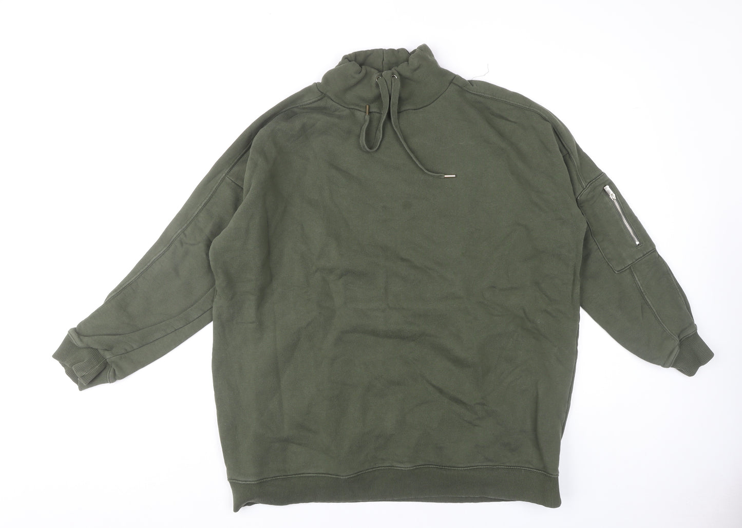 Next Unisex Adults Green XL Sweatshirt with Drawstring