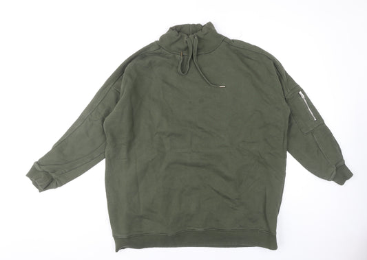 Next Unisex Adults Green XL Sweatshirt with Drawstring