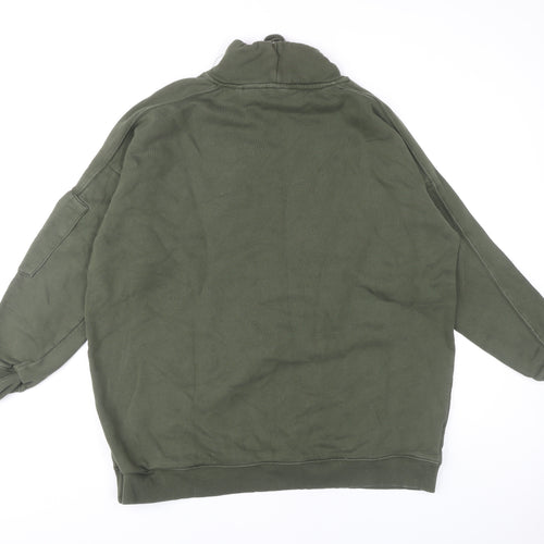 Next Unisex Adults Green XL Sweatshirt with Drawstring