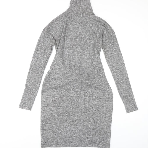 Building 18 Women’s Grey Knit Long Sleeve Dress XS