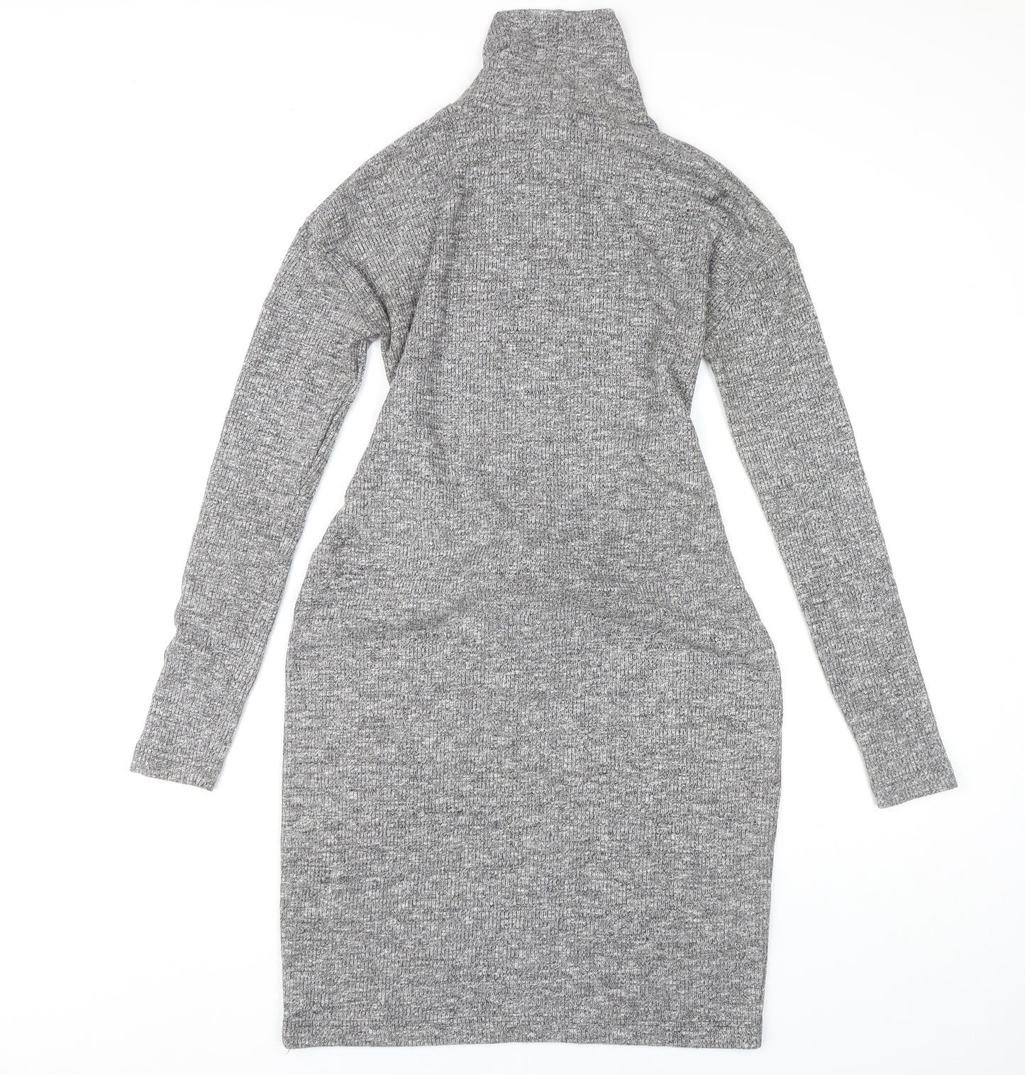 Building 18 Women’s Grey Knit Long Sleeve Dress XS