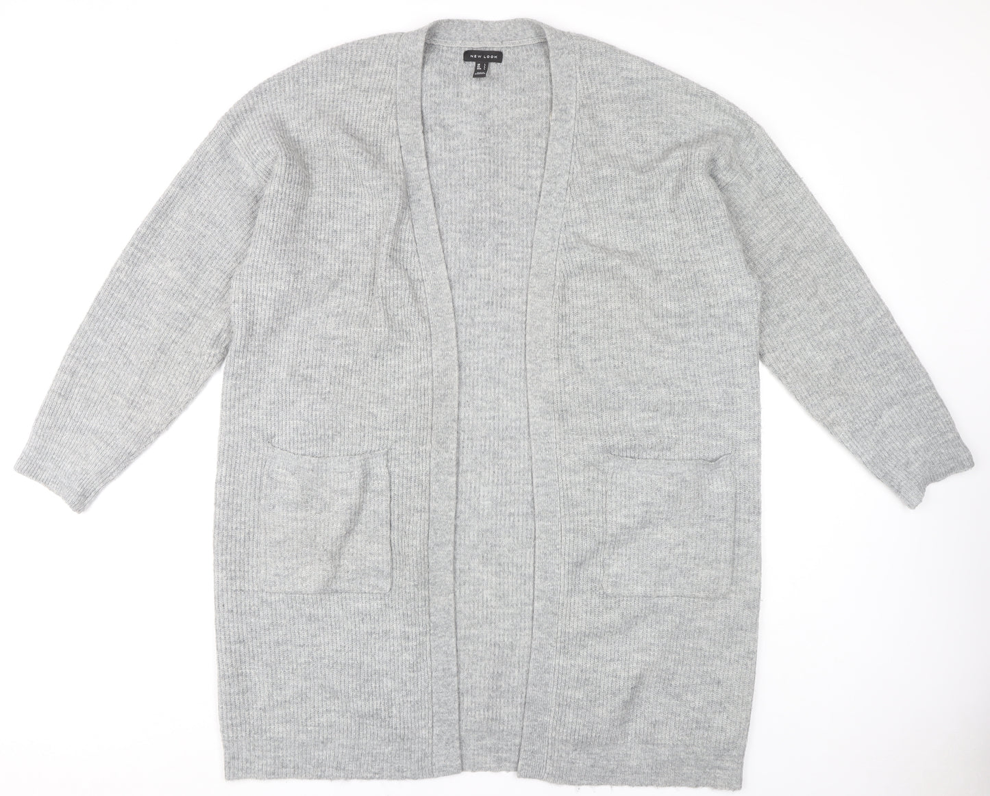 New Look Women's Grey Long Sleeve Cardigan Size L