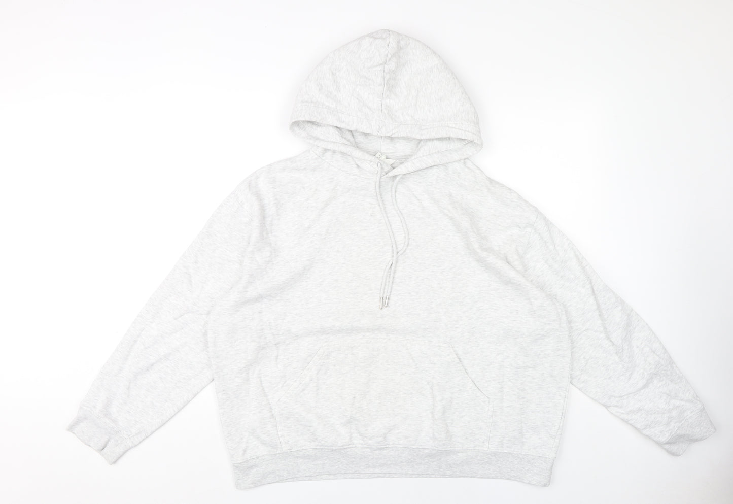 H&M Women's Grey Pullover Hoodie Size 12