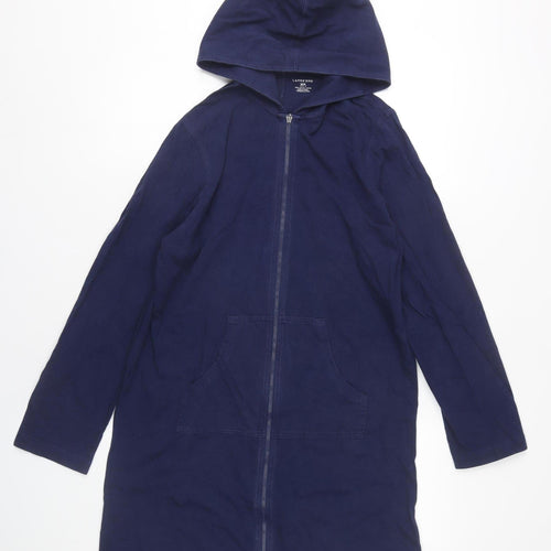 Lands' End Women's Blue Full Zip Hoodie, M