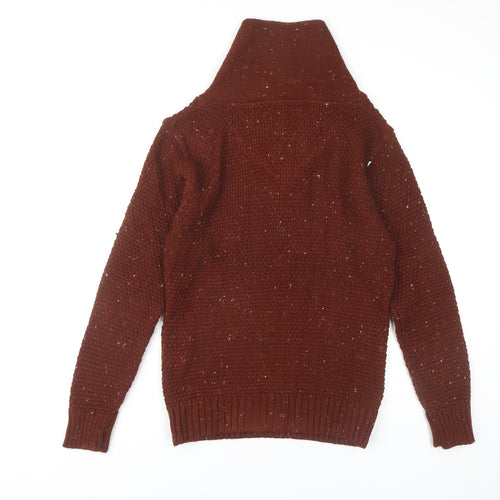 Rusty Neal Men's Brown Cable-Knit Jumper M