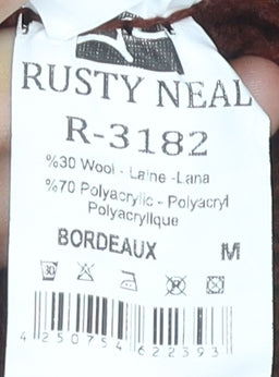 Rusty Neal Men's Brown Cable-Knit Jumper M