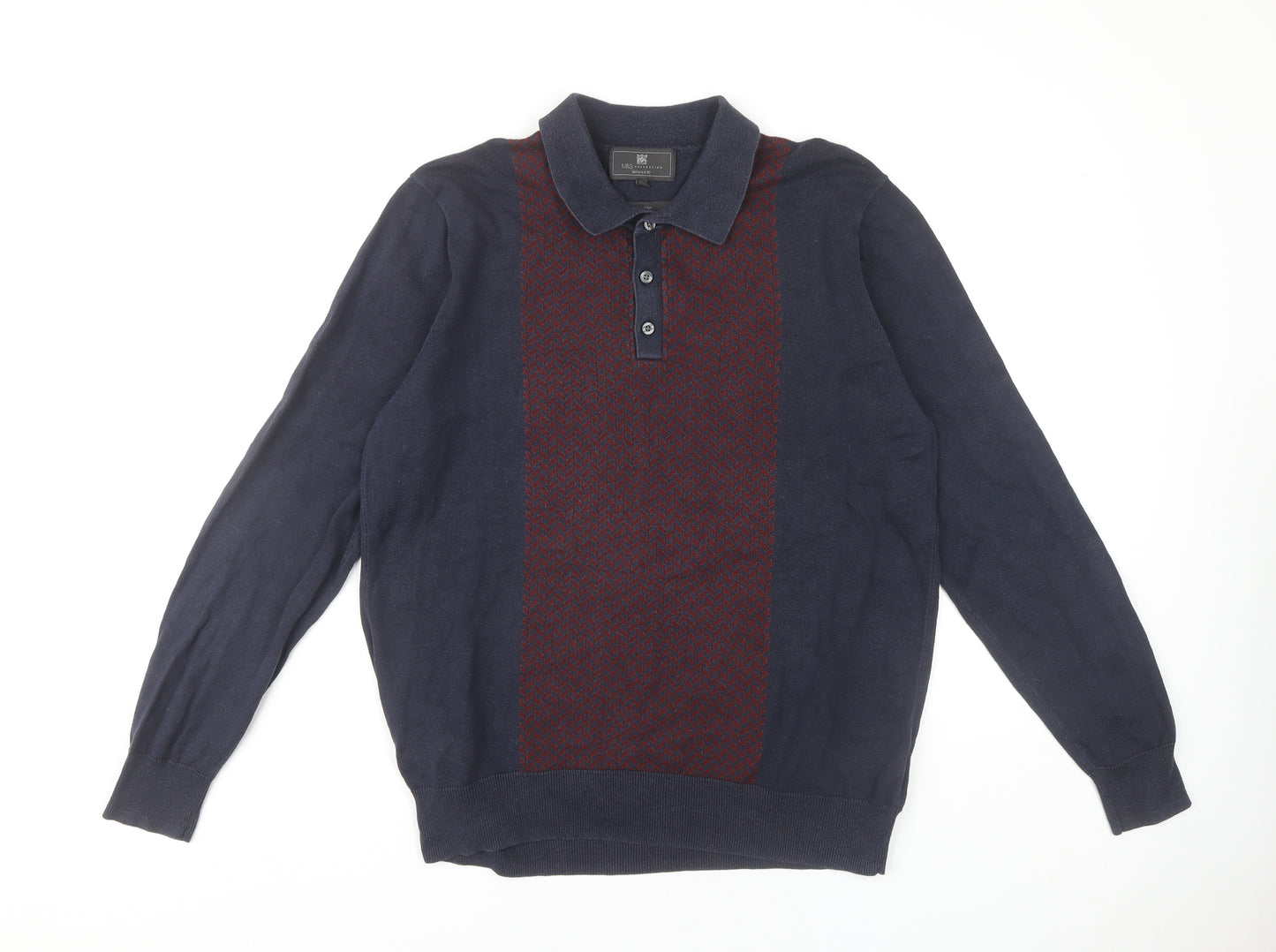 Marks and Spencer Men's Blue Polo L