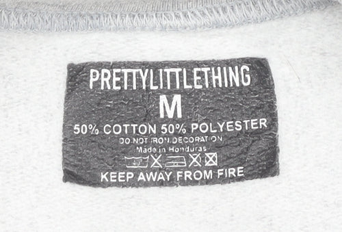 PrettyLittleThing Grey Women's Medium Pullover Sweatshirt