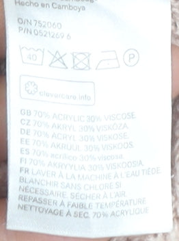 H&M Women's Beige M Pullover Jumper, Mock Neck