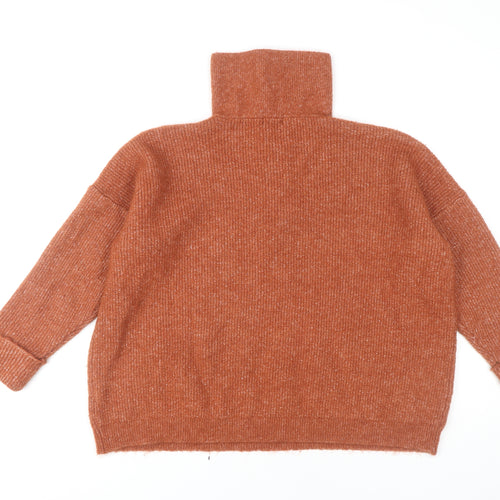 Boohoo Women's Brown Full Zip Jumper, Size 18