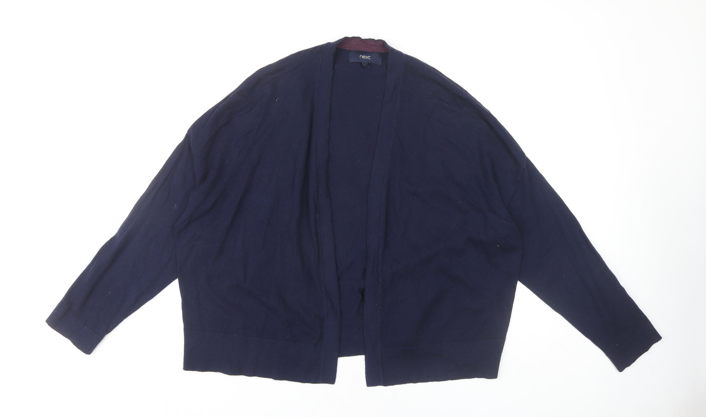 Next Women's Navy Open Front Cardigan Size 14 Long Sleeve