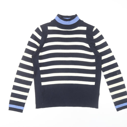 Marks and Spencer Women's Blue Striped Pullover Jumper 12