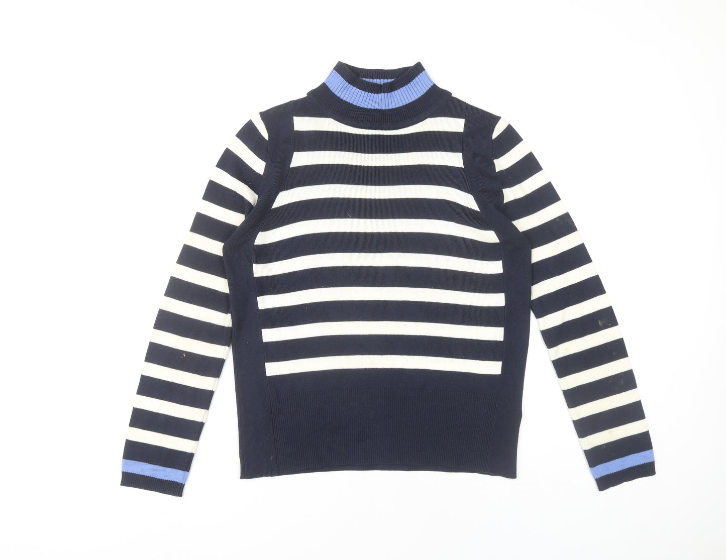 Marks and Spencer Women's Blue Striped Pullover Jumper 12