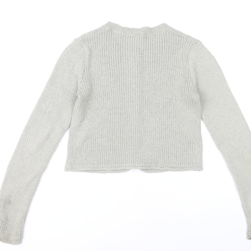 H&M Womens Grey Cardigan Size 12 Button Knit