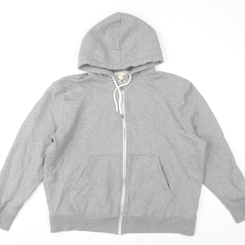 Marks and Spencer Men's Grey XL Full Zip Hoodie