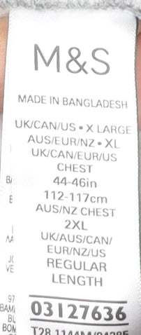 Marks and Spencer Men's Grey XL Full Zip Hoodie