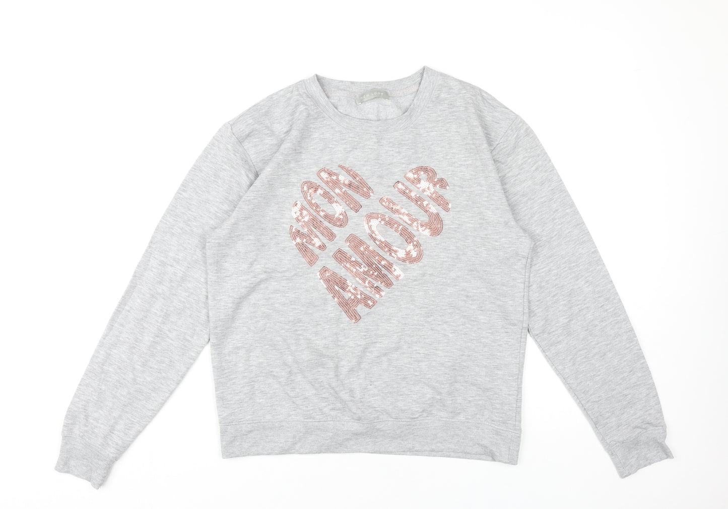 New Look Women's Grey Pullover Sweatshirt Size 10