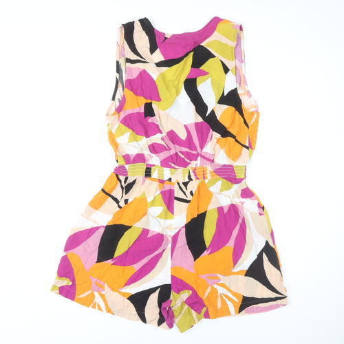 F&F Women's Multicoloured Floral Playsuit, Size M