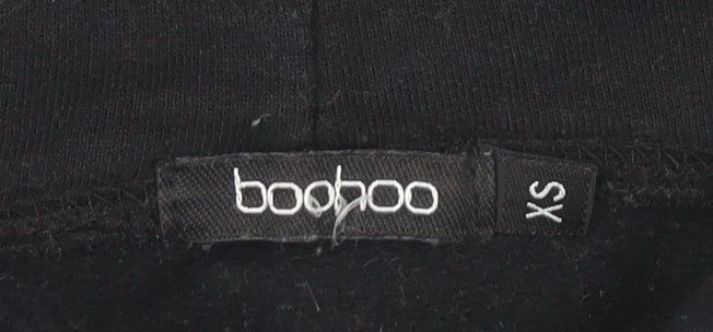 Boohoo Women's Black Pullover Hoodie XS
