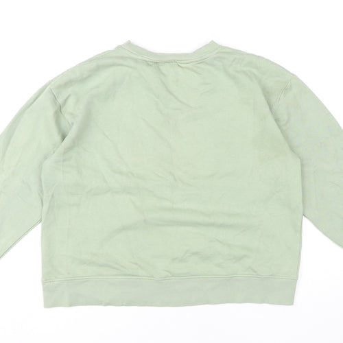 H&M Women's Green Pullover Sweatshirt Size 14