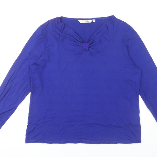 Style by EWM Women's Blue Long Sleeve Top Size L