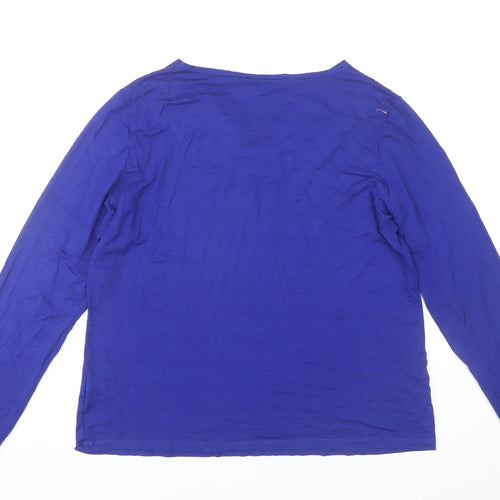 Style by EWM Women's Blue Long Sleeve Top Size L