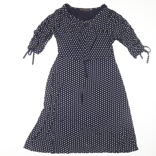 Pretty Hurts Women's Blue Polka Dot A-Line Dress Size 10