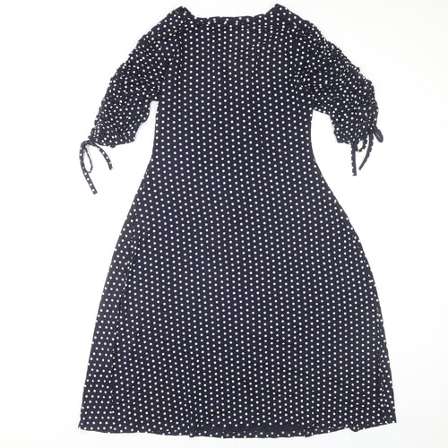 Pretty Hurts Women's Blue Polka Dot A-Line Dress Size 10