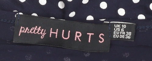 Pretty Hurts Women's Blue Polka Dot A-Line Dress Size 10